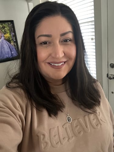 Customer photo review of Believer Embossed Crewneck