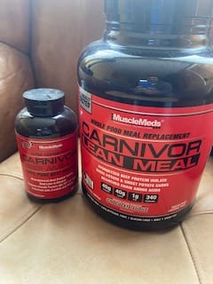 Customer photo review of MuscleMeds Carnivor Lean Meal Proteina Reemplazo Comida Integral 4.2 Lb