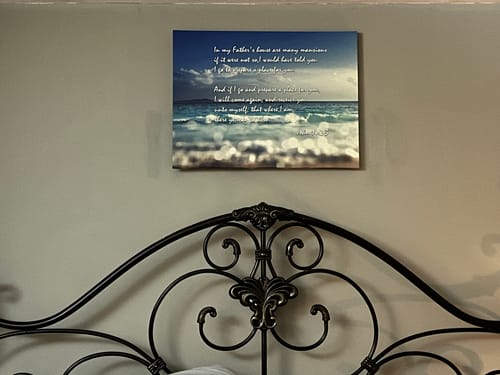 Customer photo review of Custom Christian Canvas Art