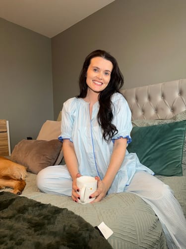 Customer photo review of Sky Bonnie Ruffle Sleep Set