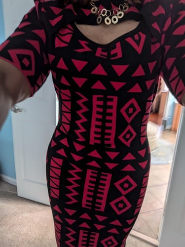 Customer photo review of 2.0 Ankara Style Knit Dress