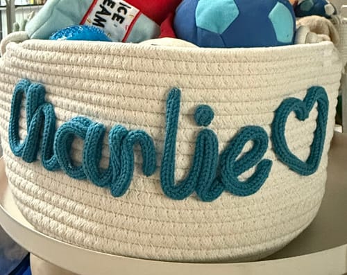 Angie S. review of Baby Knits™ Personalized Knitted Basket image 1 out of 1