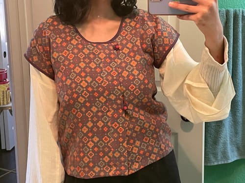 Customer photo review of Jing Jie 荆芥 Cat Mint Early Tang Cotton Jacquard Banbi & Zhequn Skirt Ruqun Set