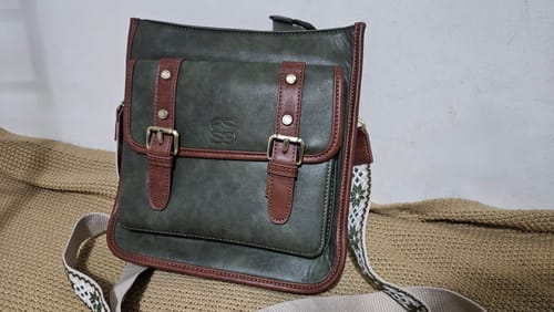 Customer photo review of Sophie Leather Everyday Crossbody Bag