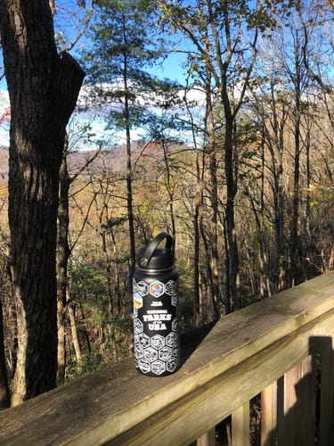 Customer photo review of Let's Wander™ National Parks Water Bottle + Stickers
