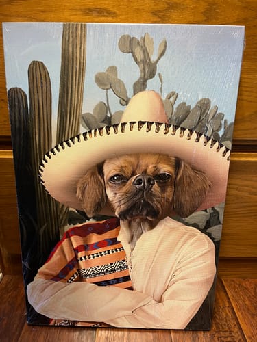 Customer photo review of The Sombrero - Custom Pet Canvas