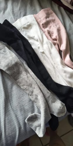 Customer photo review of 4 Pairs Solid Tights