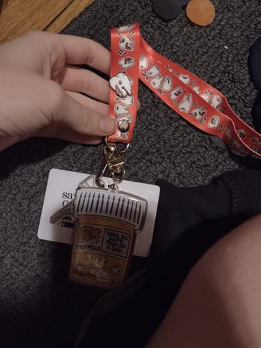 Customer photo review of Bloody Teeth Lanyard