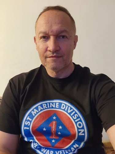 Customer photo review of 1st Marine Division Gulf War Veteran USMC T-Shirt