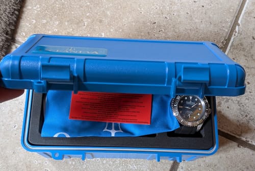 Customer photo review of Oceaneva Mens Deep Marine Explorer II Damascus Steel Dial Watch Rubber