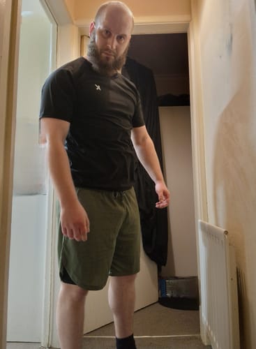 Customer photo review of Men's Sauna Shirt 2-pack Black & Camo Gray