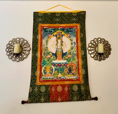 Customer photo review of Avalokiteshvara Thangka Painting 70*50