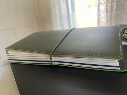 Customer photo review of Refillable Notebook Folio - Olive Green