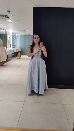 Customer photo review of Karen Millen Prom Woven Maxi Dress