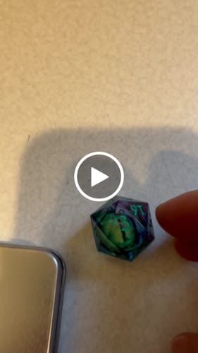 Customer video review of Remorhaz's Eye | 7 Piece Moving Eye DnD Dice Set | Acrylic RPG Gaming Dice