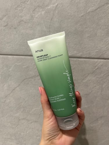 Natalja M. review of Putiņas dziļai sejas mazgāšanai un attīrīšanai Anua Heartleaf Quercetinol Deep Pore Cleansing Foam image 1 out of 1