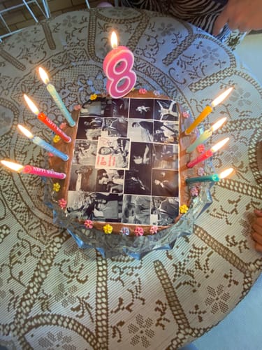 Customer photo review of 25 cm Round Custom Edible Icing Image