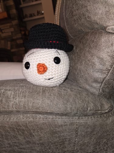 Customer photo review of Snowman Crochet Pattern & Matching Greeting Card (Limit 1 Free Per Customer)