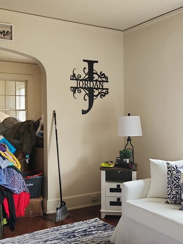 Jennifer J. review of Metal Split Letter Vine Monogram | Customizable Wall Art | Indoor Outdoor | Up to 46" | Over 20 Color Options image 1 out of 1