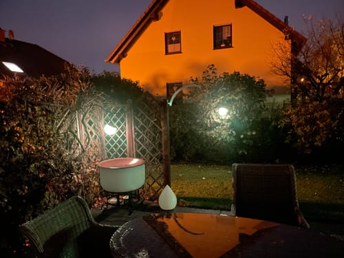 Customer photo review of Smarte LED-Hängekugel Pendula Solar, 20cm