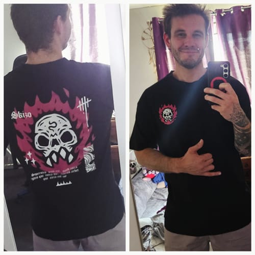 Customer photo review of Flaming Tee