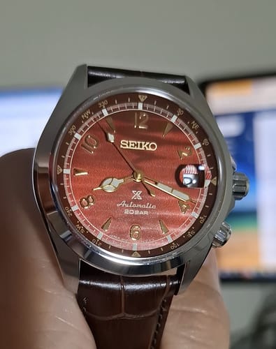 Customer photo review of Seiko Prospex Alpinist 'Red Desert' Limited Edition Watch SPB489J