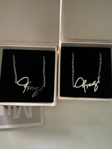 Customer photo review of Namenskette aus deiner Handschrift