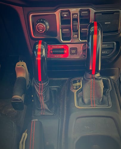 Customer photo review of Jeep JL or JT Hill Killer Shifter Handle