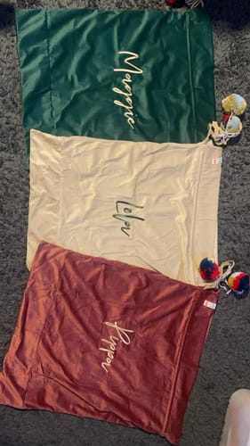 Customer photo review of Velvet Custom Christmas Sack