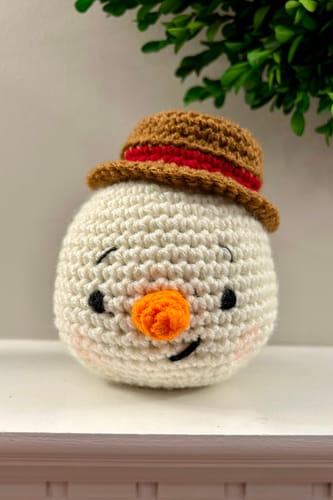 Customer photo review of Snowman Crochet Pattern & Matching Greeting Card (Limit 1 Free Per Customer)