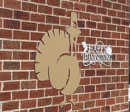 Carol J. review of Custom Metal Thanksgiving Turkey Wall Art | Indoor Outdoor | Up to 46" | 20+ Color Options image 1 out of 1