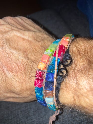 Customer photo review of Blanc Onyx - Wickelarmband