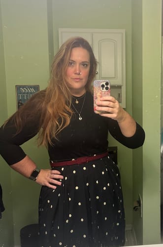 Customer photo review of Bad Girl 3/4 Sleeve Top in Black - Vixen by Micheline Pitt