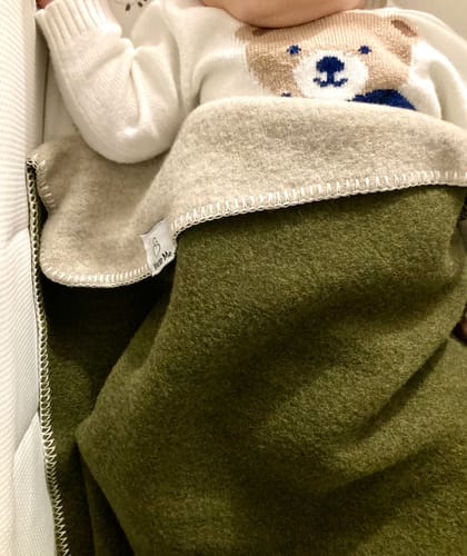 Customer photo review of Copertina da lettino bambino in lana