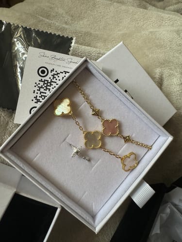 Customer photo review of Camilla Bracelet — Gold + White