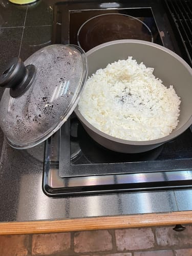 Customer photo review of 604420 Heat Resistant Domed Glass Lid 8.5 Inch Berndes