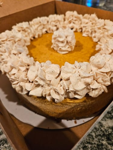 Customer photo review of Seasonal Cheesecake - Pumpkin