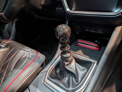 Customer photo review of Weighted Black Carbon Fiber Shift Knobs