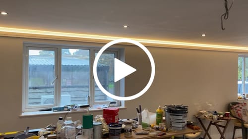 Customer video review of 40 Metre Reel Super Length 20 Metres Continues Run LED COB Strip IP44 8W 2700K Warm White- 40M/Reel