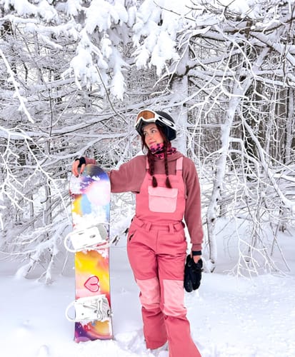 Customer photo review of Women's Ski Bibs Pants High Waist Ski Overalls