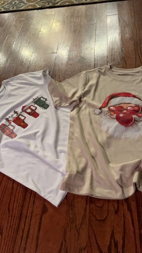 Customer photo review of CHRISTMAS MUGS DTF Transfer