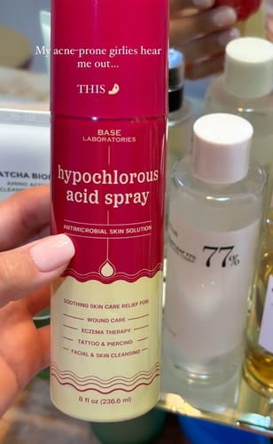 Customer photo review of Hypochlorous Acid Spray for Skin & Face | Healing Topical Spray