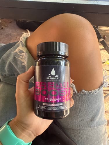 Reseña con foto de un cliente sobre EREBOOST | 60 Cápsulas (Suscripción por 3 meses) 30% OFF