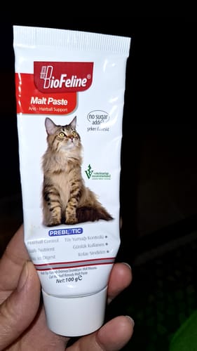 Customer photo review of Malt Paste 100g (Kediler İçin Tüy Yumağı Önleyici Anti-Hairball Malt Macun)