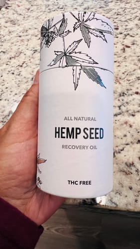 Customer photo review of Hemp Seed Recovery Oil