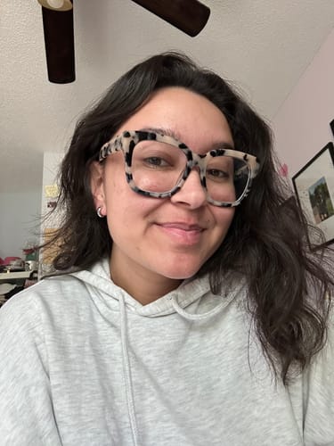 Customer photo review of Simple Huggie Clip On Earrings in Silver