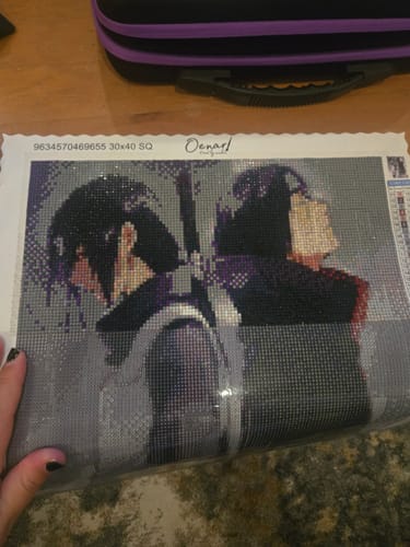 Customer photo review of One Piece: Luffy Gear 5 Nika Pop Art - Anime Diamond Painting