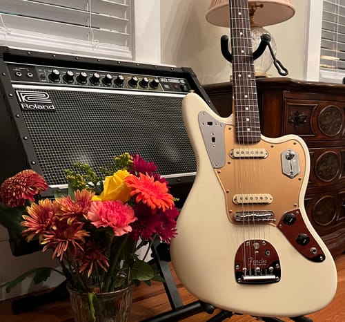 Customer photo review of Deep Gold - Jaguar Pickguard - Acrylic