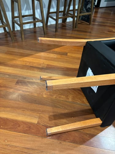 Customer photo review of Square Felt Silicone Chair Leg Protectors | Extra-Durable Chair Floor Protectors