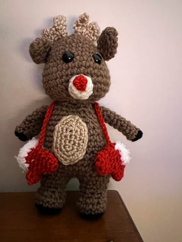 Customer photo review of Cocoa The Reindeer Crochet Pattern